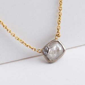 One-of-a-kind Ice diamond two-tone necklace