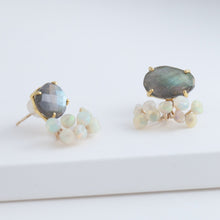 Load image into Gallery viewer, Fairy labradorite and opal earrings
