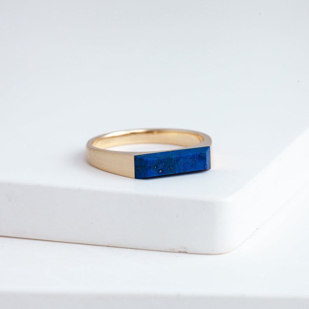 Lapis signet ring