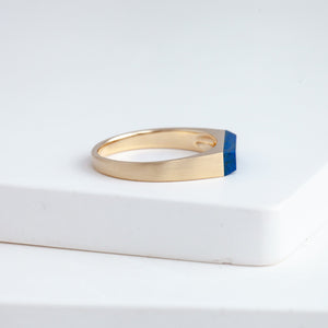 Lapis signet ring