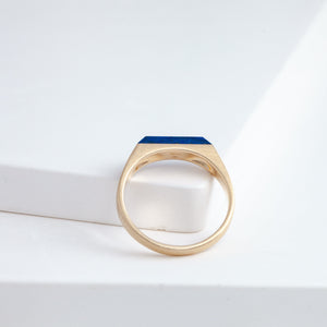 Lapis signet ring