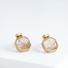 Load image into Gallery viewer, Bottle rutilated quartz earrings
