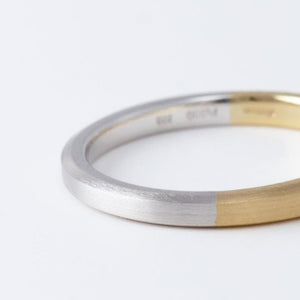 Octagon flat ring 2.3mm YGxPT