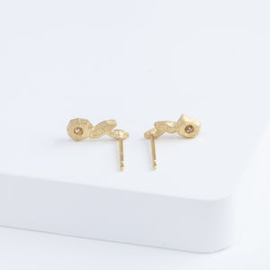 Whisper light brown diamond stud