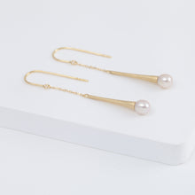 Load image into Gallery viewer, Raindrop one-of-a-kind pearl hook earrings
