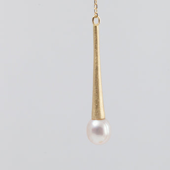 Raindrop one-of-a-kind pearl hook earrings