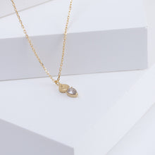 Load image into Gallery viewer, Leaf one-of-a-kind pear champagne diamond necklace

