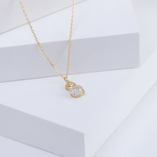 Load image into Gallery viewer, Leaf one-of-a-kind moonstone necklace
