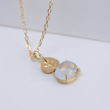 Load image into Gallery viewer, Leaf one-of-a-kind moonstone necklace
