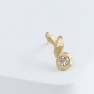 Whisper light brown diamond stud