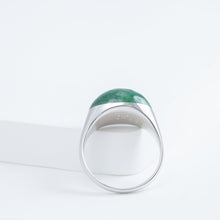 Load image into Gallery viewer, Mini rock round jade ring - silver
