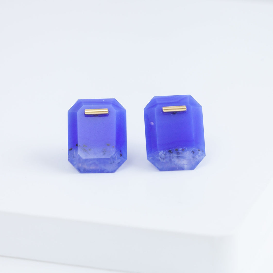 EDITIONS blue agate earrings