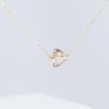 Load image into Gallery viewer, Band one-of-a-kind trillion cut rutilated quartz necklace
