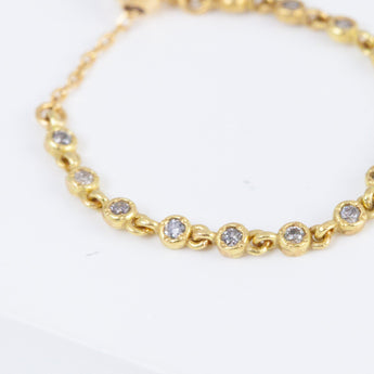 Dew chain diamonds ring