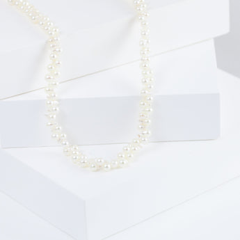 One-of-a-kind gradation baby akoya pearl necklace