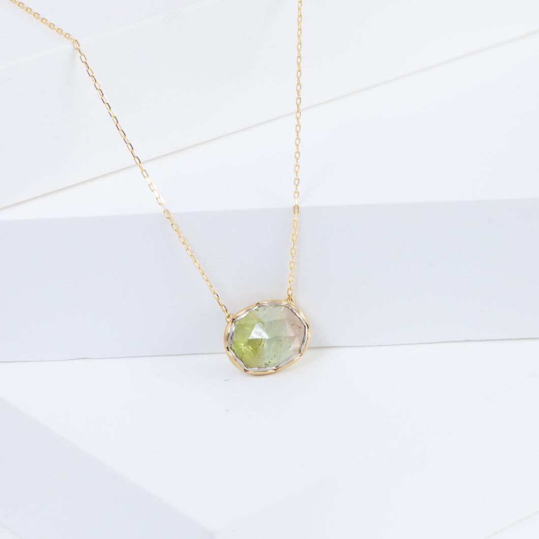 Ripple watermelon tourmaline necklace