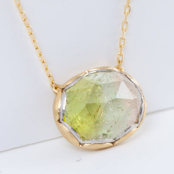 Ripple watermelon tourmaline necklace