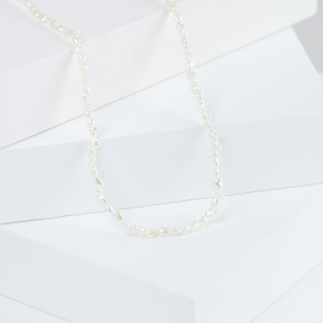 Sazare small white akoya pearl necklace (#6065)