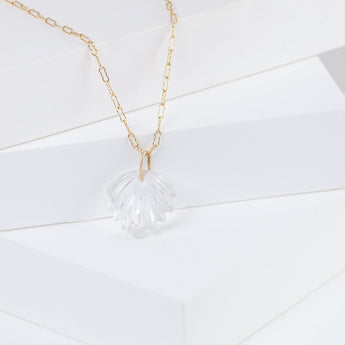 Carved crystal pendant