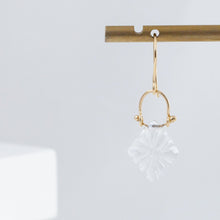 Load image into Gallery viewer, Carved crystal drop earrings
