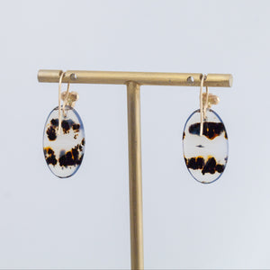 Forma one-of-a-kind large Montana agate earrings