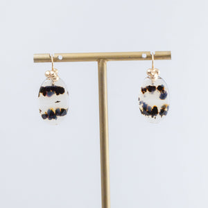 Forma one-of-a-kind large Montana agate earrings
