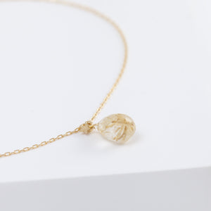 Smiley rutilated quartz briolette bracelet