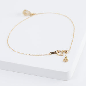 Smiley rutilated quartz briolette bracelet