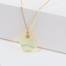 Load image into Gallery viewer, Opal smiley necklace
