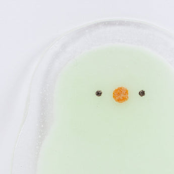 Green Chick Glass Plate