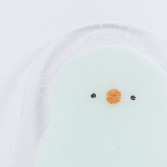 Blue Chick Glass Plate