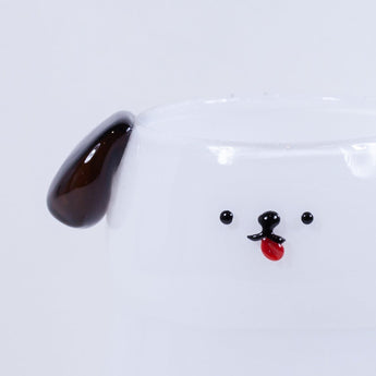 Black Ears Dog Glass
