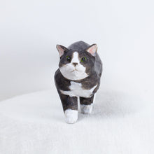 Load image into Gallery viewer, Ryoji Bannai - #2503 Black and white walking cat

