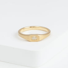 Load image into Gallery viewer, Radiant antique diamond signet ring
