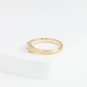 Radiant antique diamond signet ring
