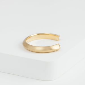 Trilliant twin diamond open ring