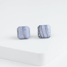 Load image into Gallery viewer, Doublet blue lace earrings
