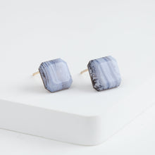 Load image into Gallery viewer, Doublet blue lace earrings
