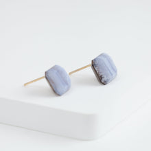 Load image into Gallery viewer, Doublet blue lace earrings
