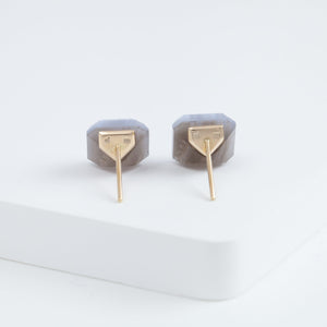 Doublet blue lace earrings