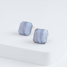 Load image into Gallery viewer, Doublet blue lace earrings
