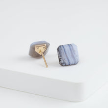Load image into Gallery viewer, Doublet blue lace earrings
