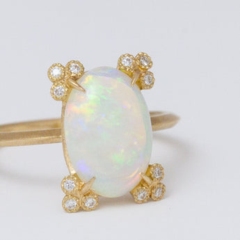 Spread Australian opal ring