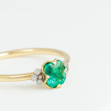 Load image into Gallery viewer, Enfold one-of-a-kind emerald and diamond ring
