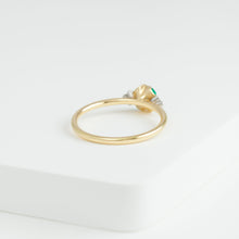 Load image into Gallery viewer, Enfold one-of-a-kind emerald and diamond ring
