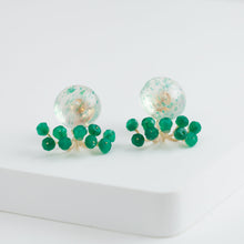 Load image into Gallery viewer, Fairy fuchsite in quartz and green agate earrings [Limited Edition]
