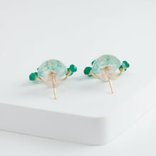 Load image into Gallery viewer, Fairy fuchsite in quartz and green agate earrings [Limited Edition]
