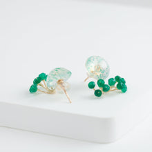 Load image into Gallery viewer, Fairy fuchsite in quartz and green agate earrings [Limited Edition]
