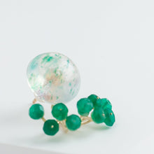 Load image into Gallery viewer, Fairy fuchsite in quartz and green agate earrings [Limited Edition]
