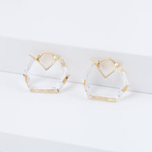 Load image into Gallery viewer, Hexagon flat earrings mini
